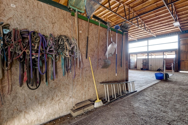 view of horse barn