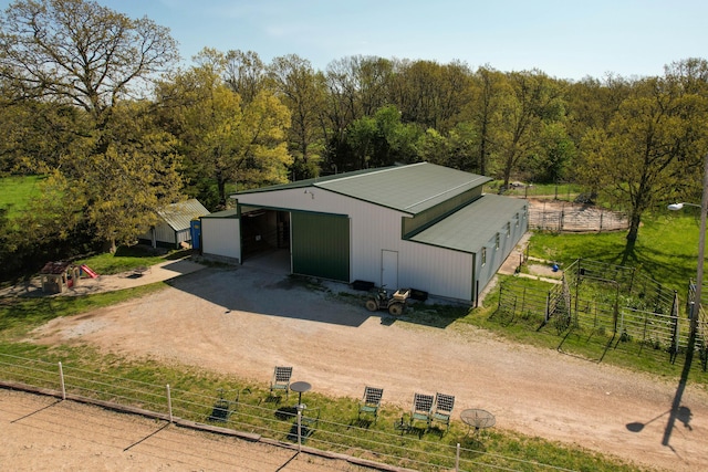 aerial view featuring a rural view