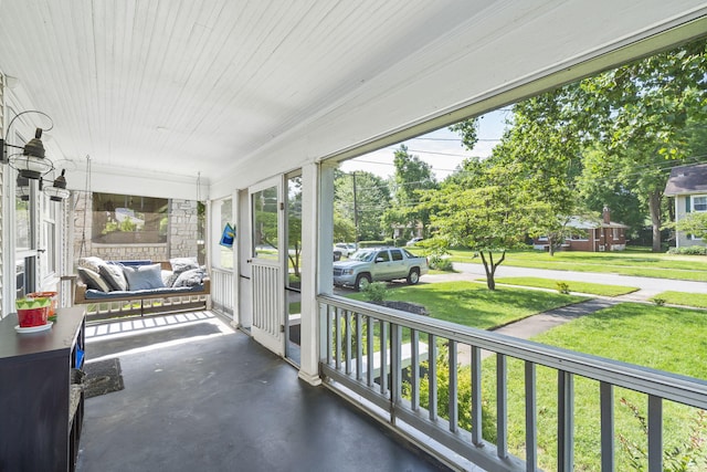 view of sunroom / solarium