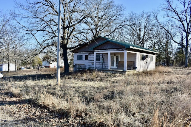 view of front of property with french doors