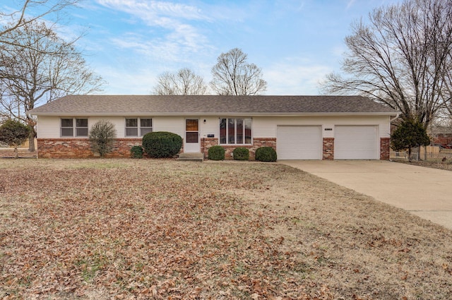 ranch-style home with a garage