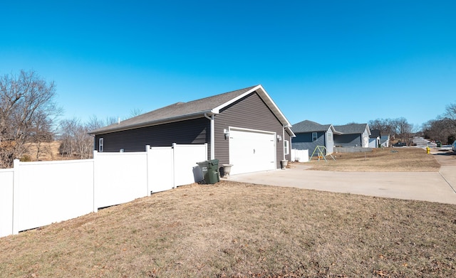 view of property exterior featuring a yard