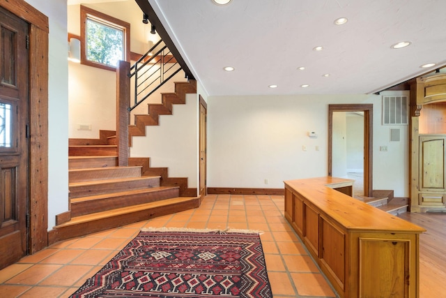 view of tiled entrance foyer