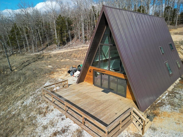 exterior space with a sunroom