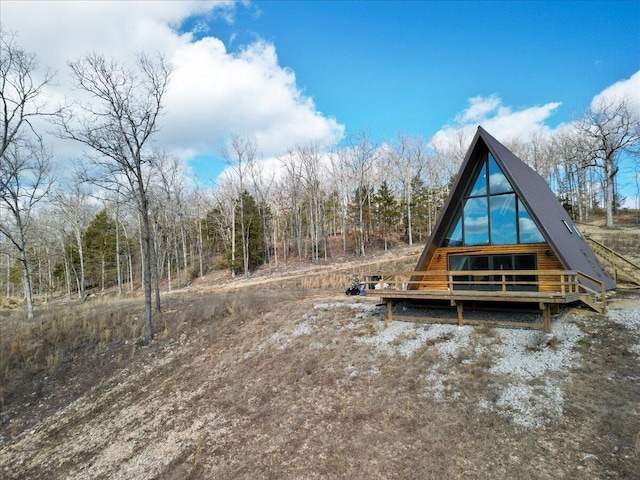 view of rear view of property