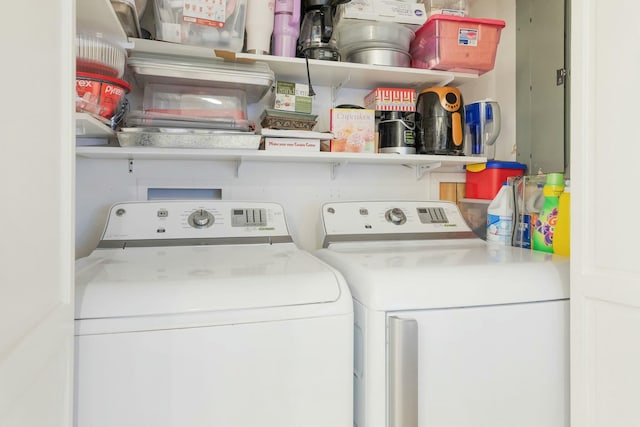 laundry area featuring independent washer and dryer