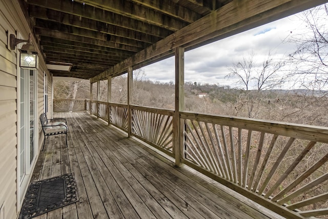 view of wooden terrace