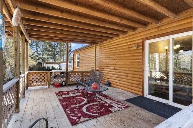 view of wooden terrace