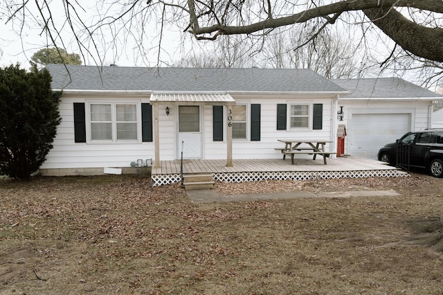 ranch-style house with a garage