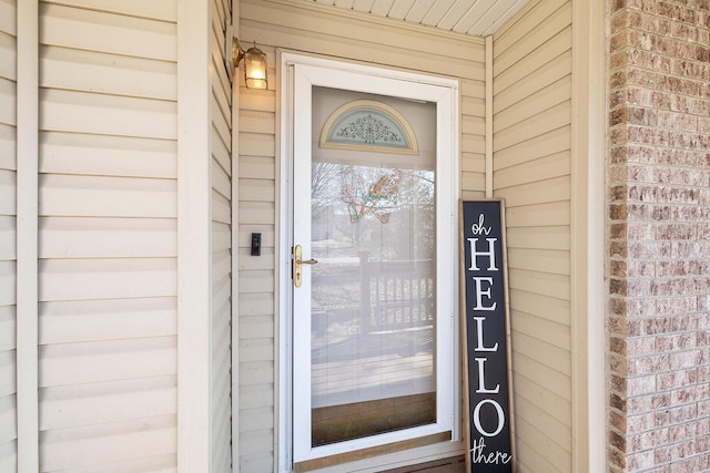 view of doorway to property