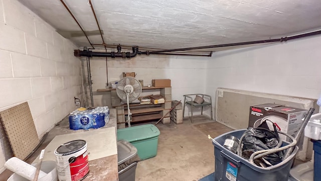 view of basement