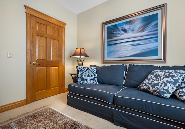 view of carpeted living room