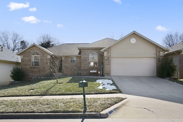 single story home featuring a garage