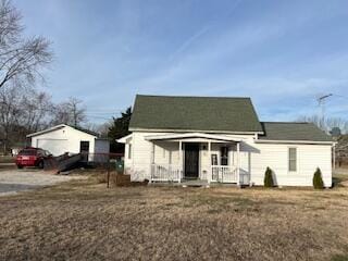 view of front of property with a porch