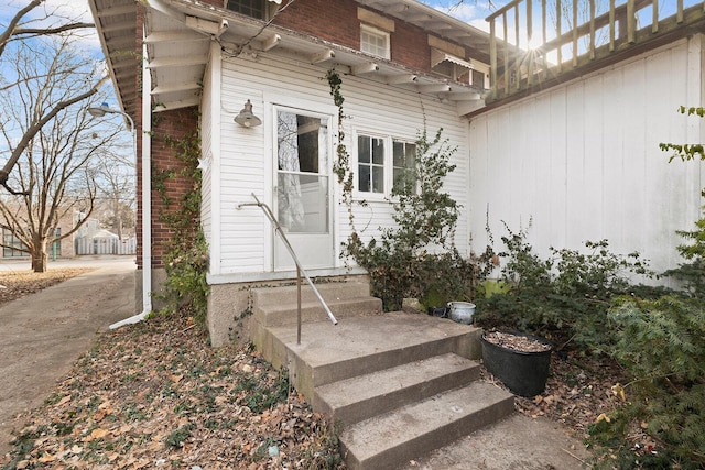 view of doorway to property