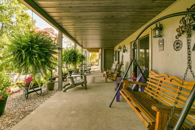 view of patio with a porch