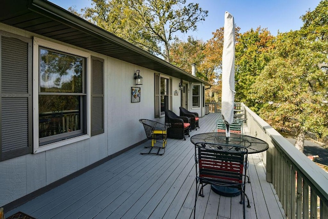 view of wooden terrace