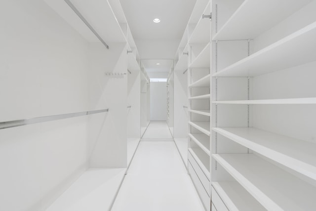 view of walk in closet