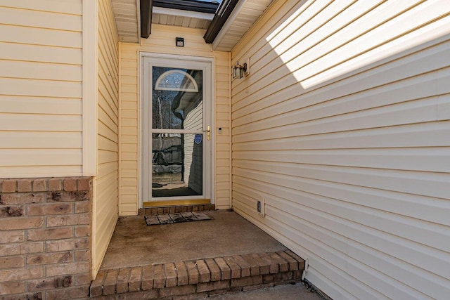 view of doorway to property