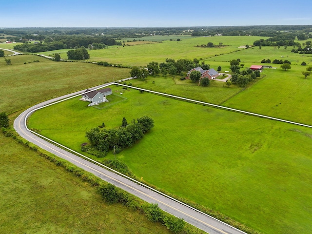 bird's eye view featuring a rural view