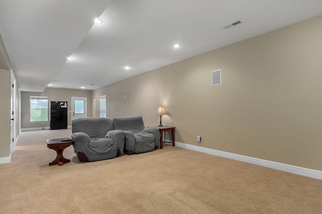 view of carpeted living room