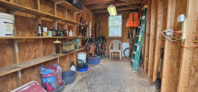 view of storage area