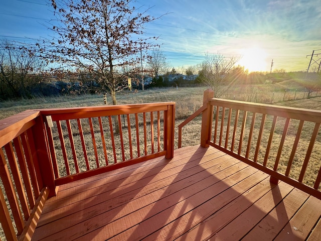 view of deck at dusk