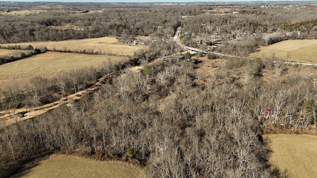 drone / aerial view with a rural view