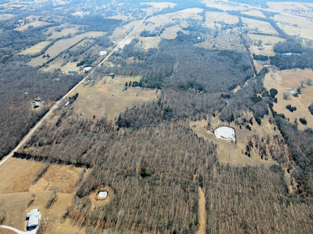 bird's eye view featuring a rural view