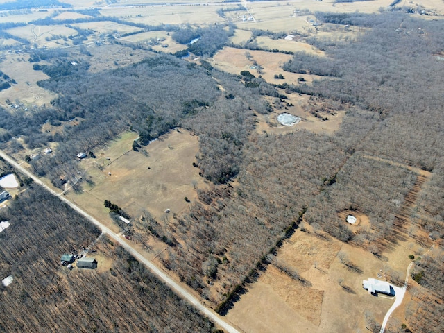 bird's eye view with a rural view