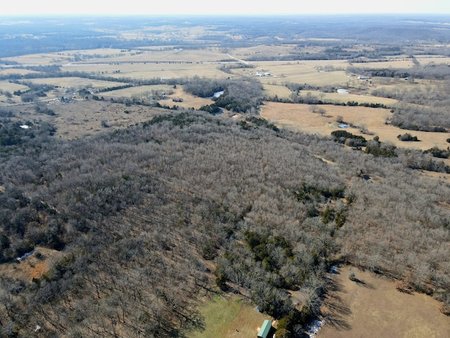 aerial view featuring a rural view