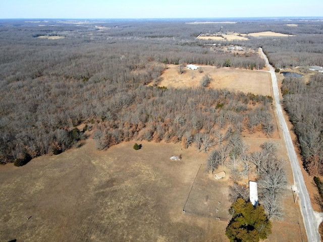 aerial view with a rural view