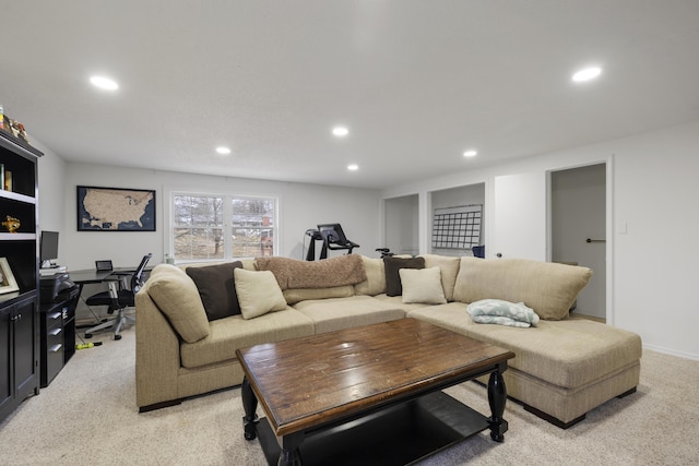 view of carpeted living room