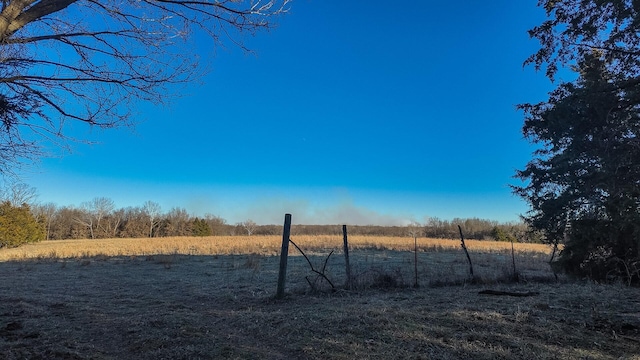 view of yard with a rural view