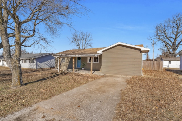 view of ranch-style home