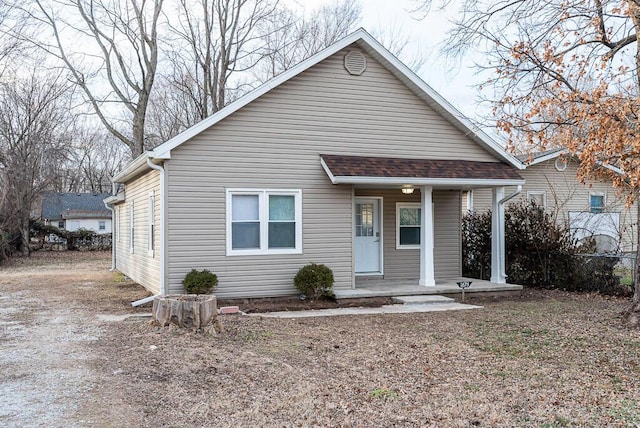 bungalow-style home with a porch