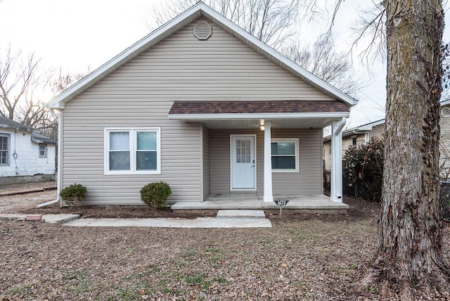 view of front of home with a porch