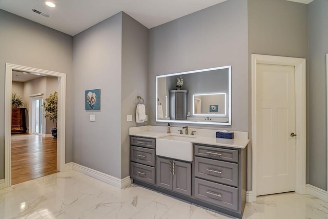 bathroom featuring vanity