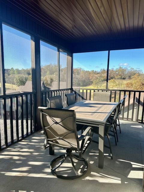 view of sunroom