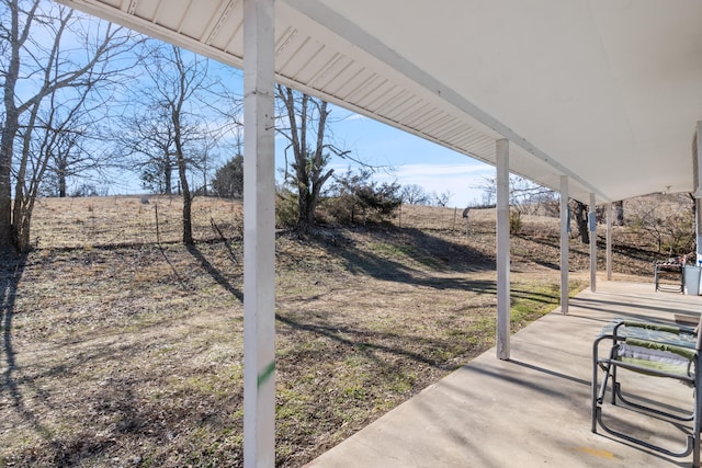 view of yard with a patio area