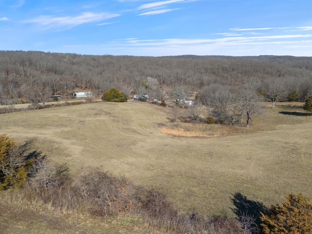 bird's eye view with a rural view