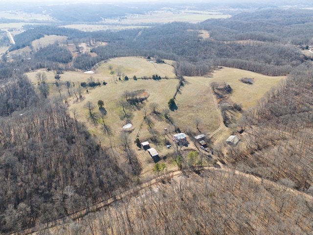 bird's eye view featuring a rural view