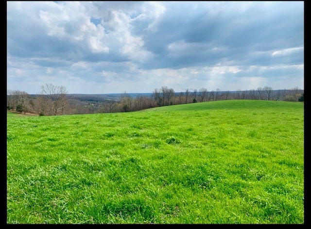 view of yard with a rural view