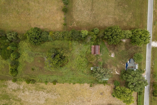 aerial view with a rural view