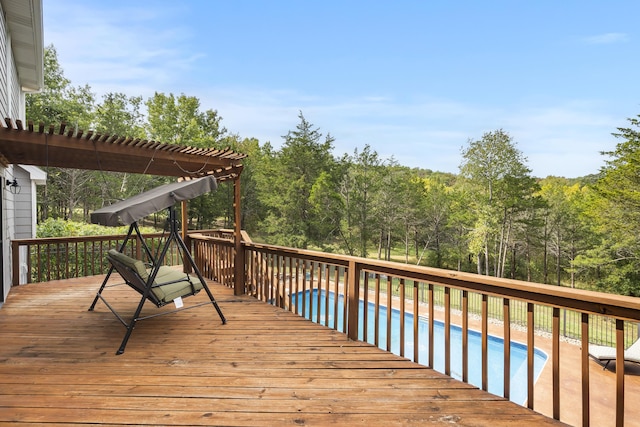 deck with a pergola