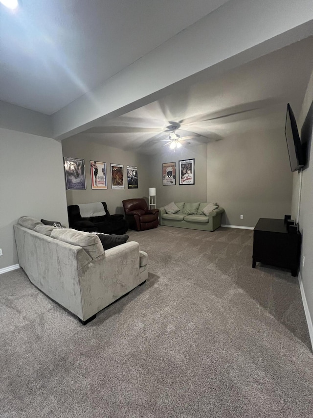 view of carpeted living room