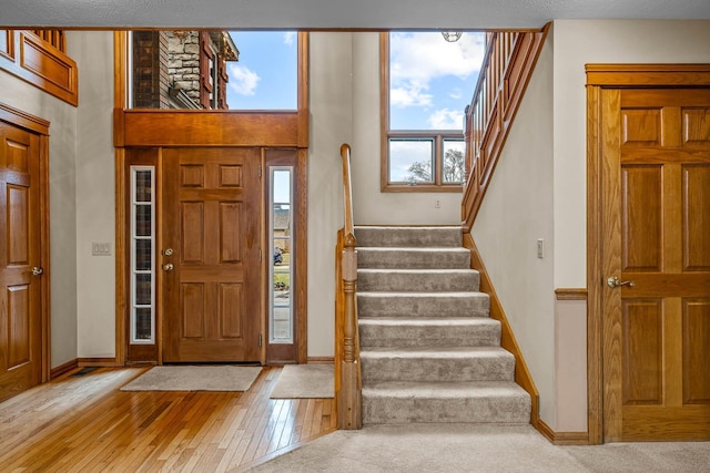 entrance foyer with hardwood / wood-style flooring