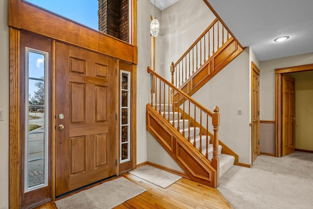 entrance foyer with wood-type flooring