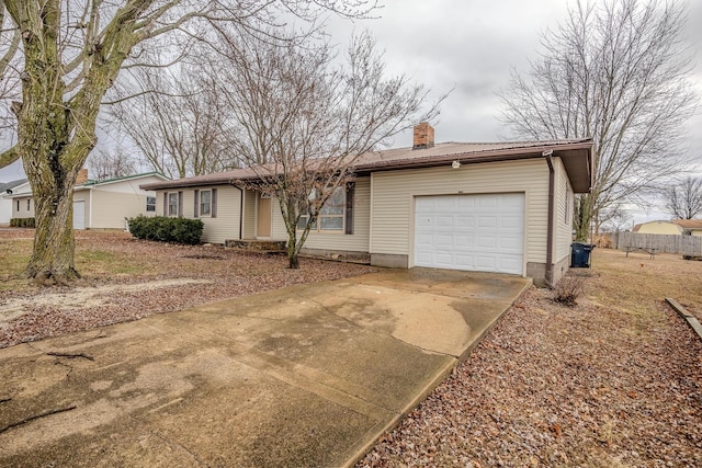 ranch-style house with a garage