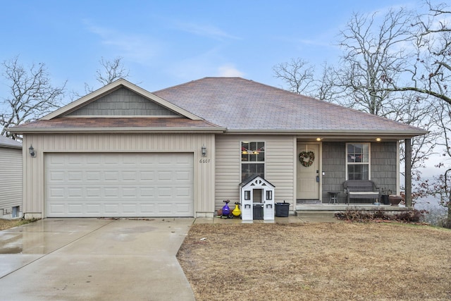 view of front of home featuring a garage